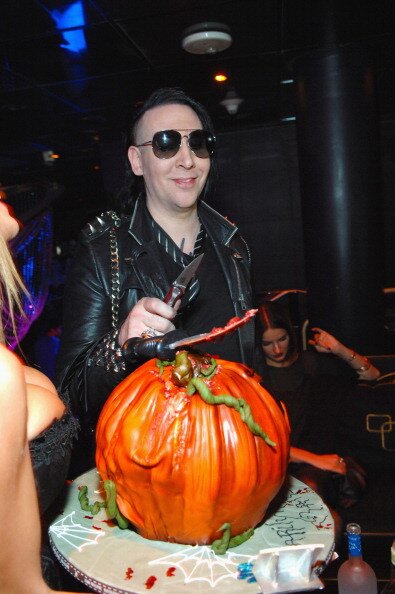 Marilyn Manson Hosts A Night Of Fright As He Celebrates Halloween Weekend With The "Beautiful People" At The Bank