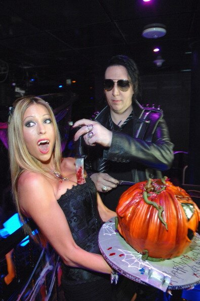 Marilyn Manson Hosts A Night Of Fright As He Celebrates Halloween Weekend With The "Beautiful People" At The Bank